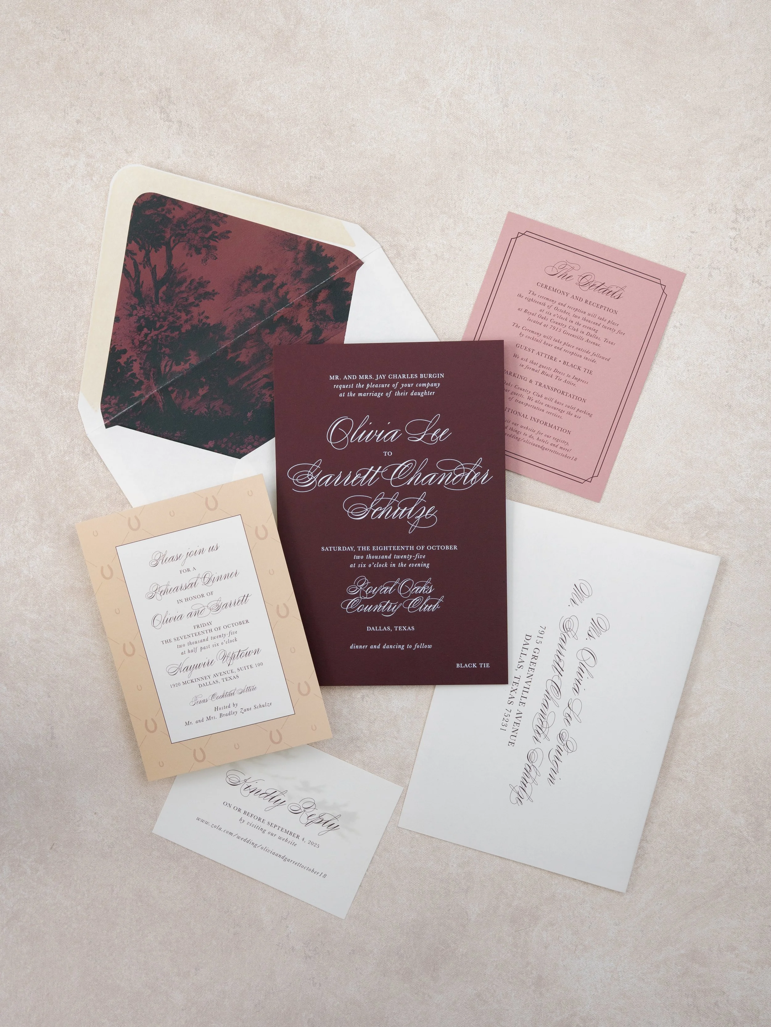 Invitations — Sincerely, Addison